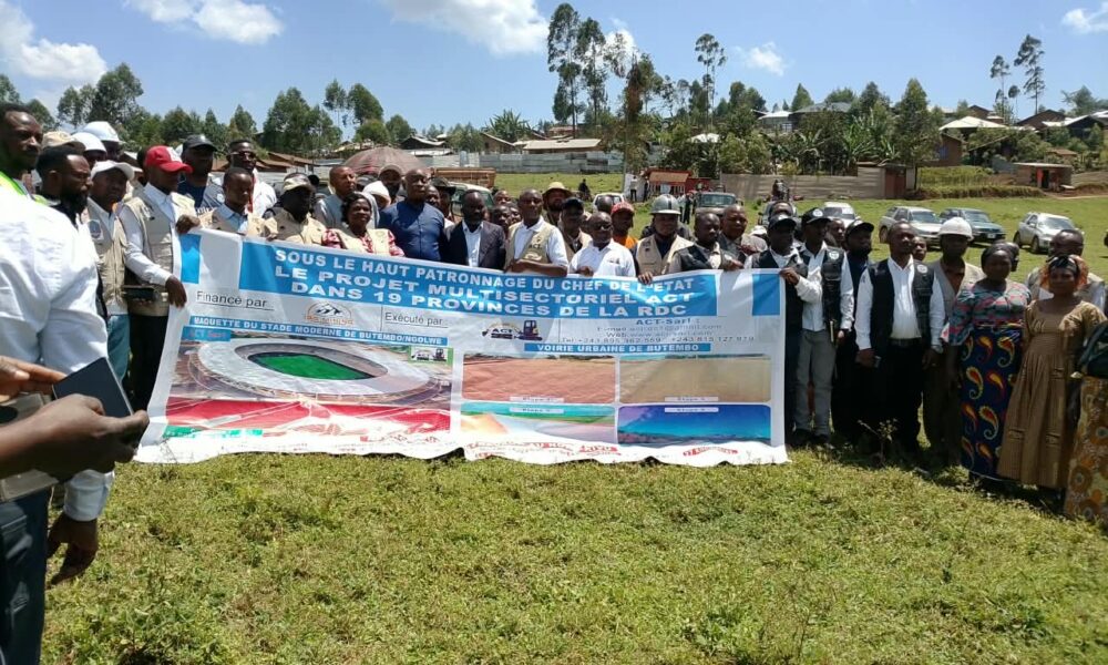 Butembo : l'autorité urbaine, ACT et l'OVD visitent le site de Ngolwe pour l'érection d'un stade omnisport moderne